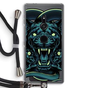 CaseCompany Cougar and Vipers: Sony Xperia XZ2 Transparant Hoesje met koord