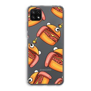 CaseCompany Hamburger: Samsung Galaxy A22 5G Transparant Hoesje