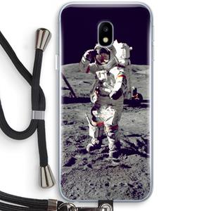 CaseCompany Spaceman: Samsung Galaxy J3 (2017) Transparant Hoesje met koord