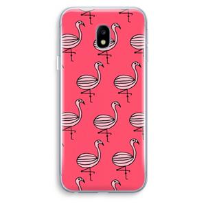 CaseCompany Flamingo: Samsung Galaxy J3 (2017) Transparant Hoesje