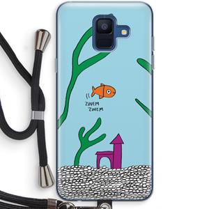 CaseCompany Aquarium: Samsung Galaxy A6 (2018) Transparant Hoesje met koord