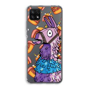 CaseCompany Loot Burger: Samsung Galaxy A22 5G Transparant Hoesje