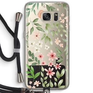 CaseCompany Botanical sweet flower heaven: Samsung Galaxy S7 Transparant Hoesje met koord