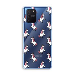 CaseCompany Eenhoorns overal: Samsung Galaxy Note 10 Lite Transparant Hoesje