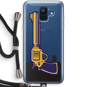 CaseCompany Pew Pew Pew: Samsung Galaxy A6 (2018) Transparant Hoesje met koord