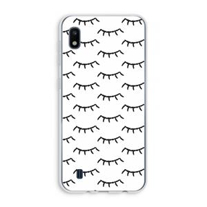CaseCompany Wimpers: Samsung Galaxy A10 Transparant Hoesje