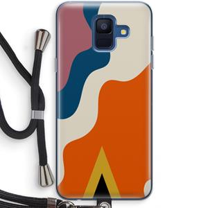 CaseCompany Noor A: Samsung Galaxy A6 (2018) Transparant Hoesje met koord