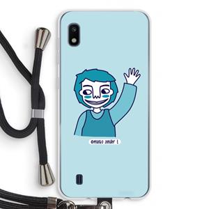 CaseCompany Zwaai: Samsung Galaxy A10 Transparant Hoesje met koord