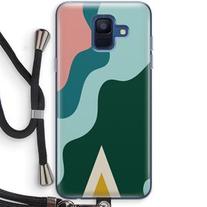 CaseCompany Noor B: Samsung Galaxy A6 (2018) Transparant Hoesje met koord