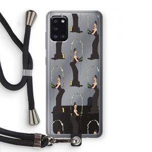 CaseCompany Pop Some Kim: Samsung Galaxy A31 Transparant Hoesje met koord