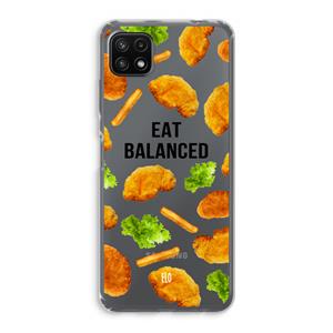 CaseCompany Eat Balanced: Samsung Galaxy A22 5G Transparant Hoesje