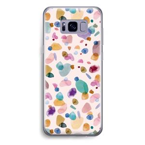 CaseCompany Terrazzo Memphis Pink: Samsung Galaxy S8 Plus Transparant Hoesje