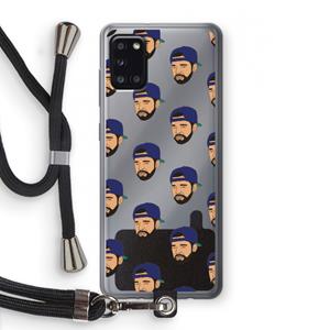 CaseCompany Drake Away: Samsung Galaxy A31 Transparant Hoesje met koord