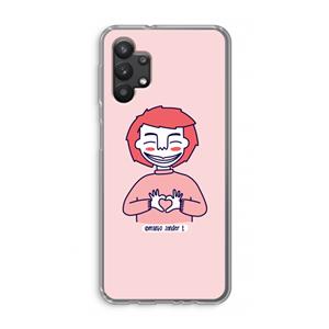 CaseCompany Hartje: Samsung Galaxy A32 5G Transparant Hoesje