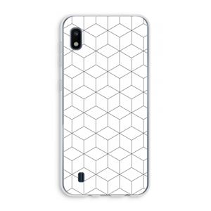 CaseCompany Zwart-witte kubussen: Samsung Galaxy A10 Transparant Hoesje