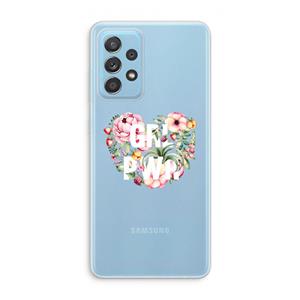 CaseCompany GRL PWR Flower: Samsung Galaxy A73 Transparant Hoesje