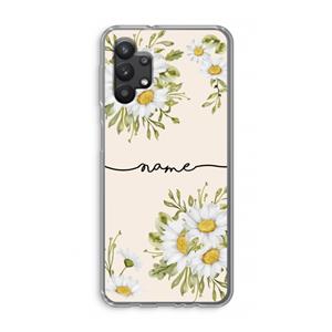 CaseCompany Daisies: Samsung Galaxy A32 5G Transparant Hoesje