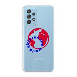 CaseCompany Run The World: Samsung Galaxy A73 Transparant Hoesje