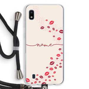 CaseCompany Kusjes: Samsung Galaxy A10 Transparant Hoesje met koord