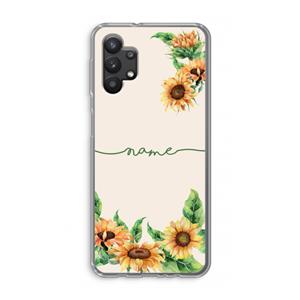 CaseCompany Zonnebloemen: Samsung Galaxy A32 5G Transparant Hoesje
