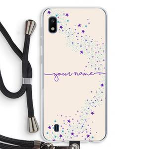 CaseCompany Sterren: Samsung Galaxy A10 Transparant Hoesje met koord