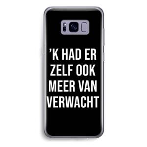 CaseCompany Meer verwacht - Zwart: Samsung Galaxy S8 Plus Transparant Hoesje