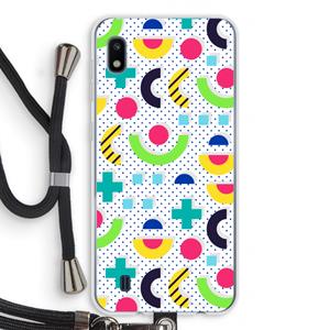 CaseCompany 8-bit N°1: Samsung Galaxy A10 Transparant Hoesje met koord