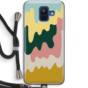 CaseCompany Baar B: Samsung Galaxy A6 (2018) Transparant Hoesje met koord
