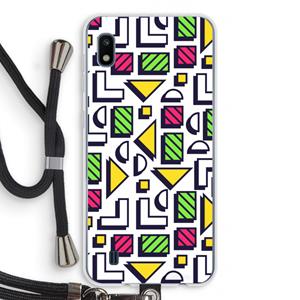 CaseCompany 8-bit N°4: Samsung Galaxy A10 Transparant Hoesje met koord