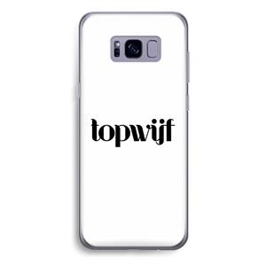 CaseCompany Topwijf Wit: Samsung Galaxy S8 Plus Transparant Hoesje