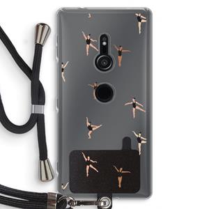 CaseCompany Dancing #1: Sony Xperia XZ2 Transparant Hoesje met koord