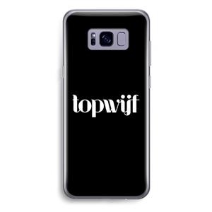 CaseCompany Topwijf Zwart: Samsung Galaxy S8 Plus Transparant Hoesje