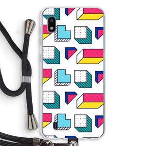 CaseCompany 8-bit N°7: Samsung Galaxy A10 Transparant Hoesje met koord