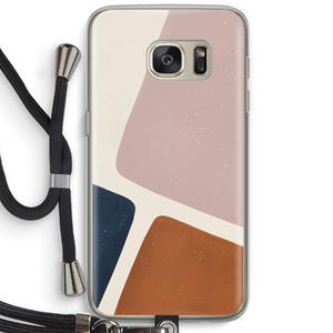 CaseCompany Geo #2: Samsung Galaxy S7 Transparant Hoesje met koord