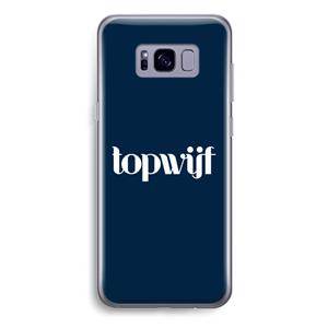 CaseCompany Topwijf Navy: Samsung Galaxy S8 Plus Transparant Hoesje