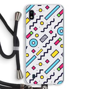 CaseCompany 8-bit N°8: Samsung Galaxy A10 Transparant Hoesje met koord