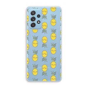 CaseCompany Ananas: Samsung Galaxy A73 Transparant Hoesje
