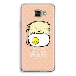 CaseCompany Sleep All Day: Samsung Galaxy A5 (2016) Transparant Hoesje
