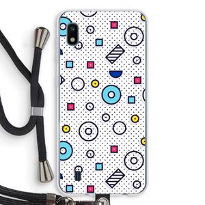 CaseCompany 8-bit N°9: Samsung Galaxy A10 Transparant Hoesje met koord