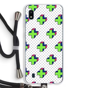 CaseCompany 8-bit N°10: Samsung Galaxy A10 Transparant Hoesje met koord