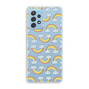 CaseCompany Regenboog: Samsung Galaxy A73 Transparant Hoesje