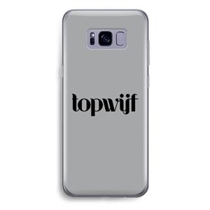 CaseCompany Topwijf Grijs Zwart: Samsung Galaxy S8 Plus Transparant Hoesje