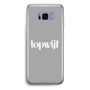 CaseCompany Topwijf Grijs Wit: Samsung Galaxy S8 Plus Transparant Hoesje