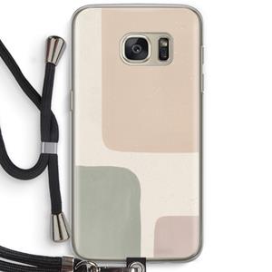 CaseCompany Geo #7: Samsung Galaxy S7 Transparant Hoesje met koord