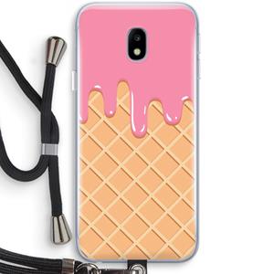 CaseCompany Ice cream: Samsung Galaxy J3 (2017) Transparant Hoesje met koord