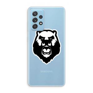 CaseCompany Angry Bear (white): Samsung Galaxy A73 Transparant Hoesje