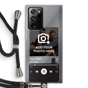 CaseCompany Music Player: Samsung Galaxy Note 20 Ultra / Note 20 Ultra 5G Transparant Hoesje met koord