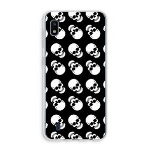 CaseCompany Musketon Skulls: Samsung Galaxy A10 Transparant Hoesje