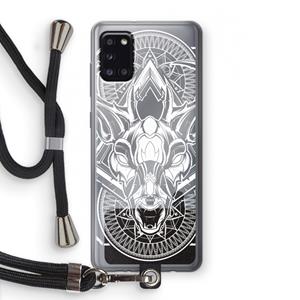 CaseCompany Oh Deer: Samsung Galaxy A31 Transparant Hoesje met koord