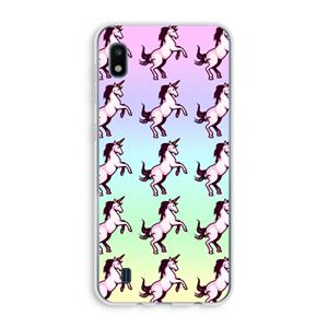 CaseCompany Musketon Unicorn: Samsung Galaxy A10 Transparant Hoesje